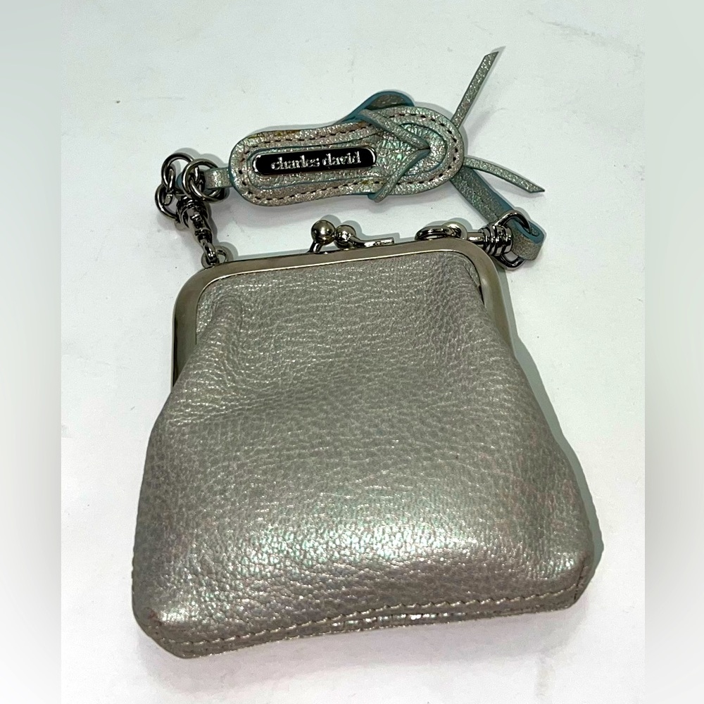 Beautiful silver Charles David mini wallet